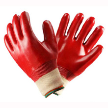 Guantes de trabajo de seguridad de mano roja PVC